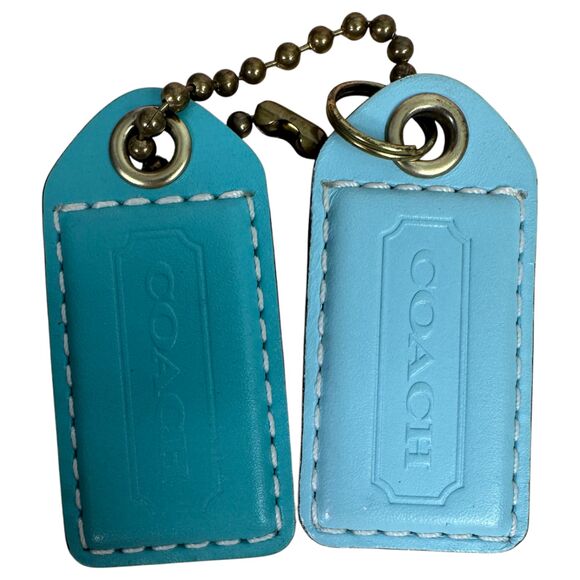 Coach Blue Brass Hangtag Hang Tag Lot of Two - Picture 1 of 2